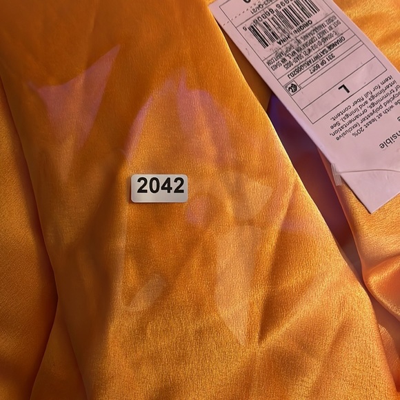 Wild Fable Orange Satin Bodycon Dress Large - Picture 14 of 14